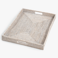 Thumbnail for Bay Rattan Rectangular Tray - Large House of Dudley