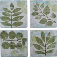 Thumbnail for Coasters Green Leaves - Set of 4 House of Dudley