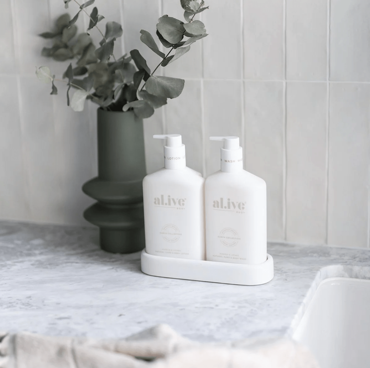 Hand & Body Wash Duo + Tray - Mango & Lychee House of Dudley