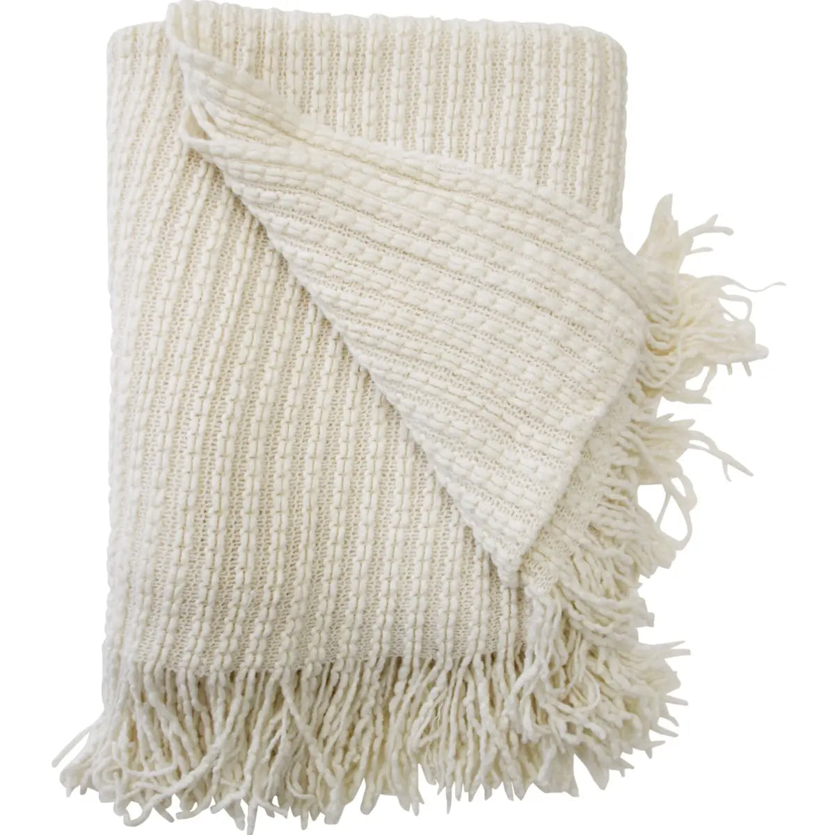 Ivory Stitched Throw