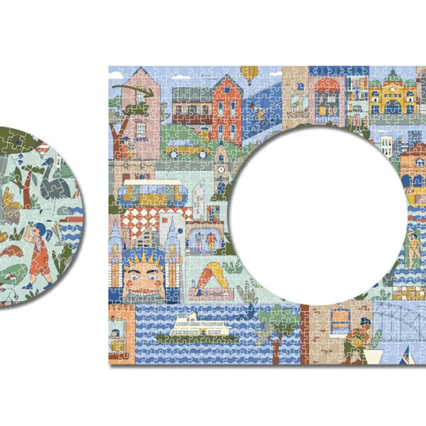 1000 Piece Puzzle - Big Country, Small City – High quality House of Dudley homewares
