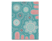 Thumbnail for A teal and pink 1000 Piece Puzzle - Giwaa-Yubaa with an aboriginal design on it, by Journey of Something.