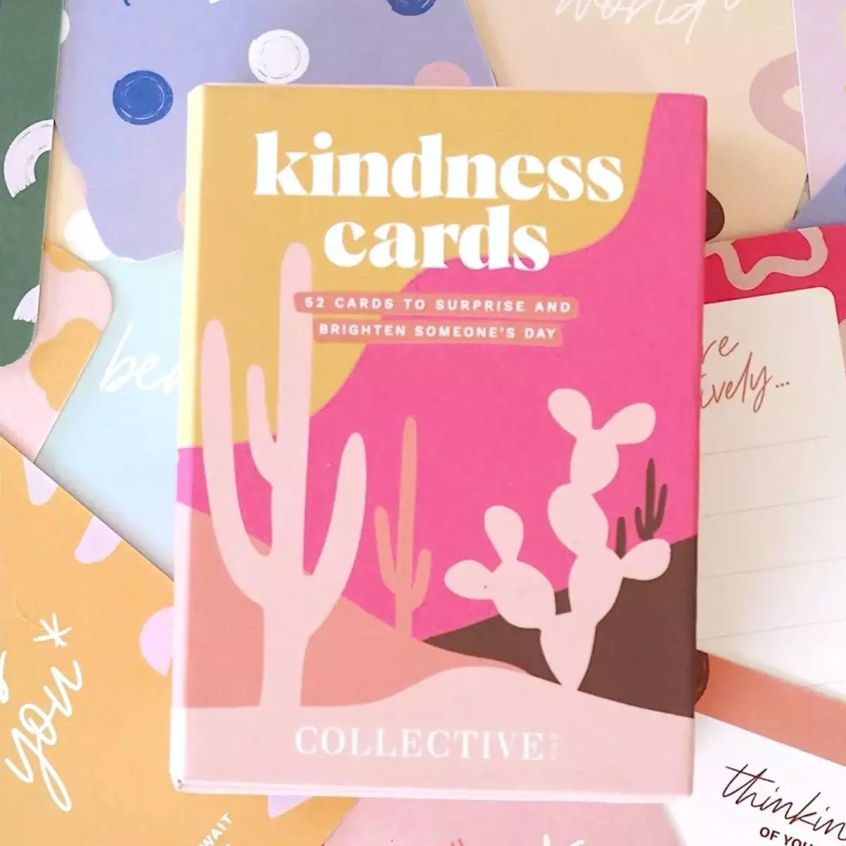 Surprise someone and brighten their day with Collective Hub's Kindness Cards. Our collective is dedicated to spreading smiles and love through these unique and thoughtful cards.