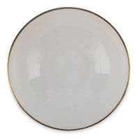 Thumbnail for An Aluminium and Enamel Round Bowl - Large with gold rim on a white background. (Brand: H&G Living)