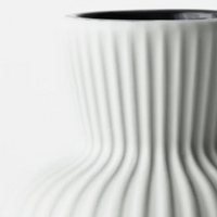 Thumbnail for Close up of fluted sides of Annix2 vase in light grey