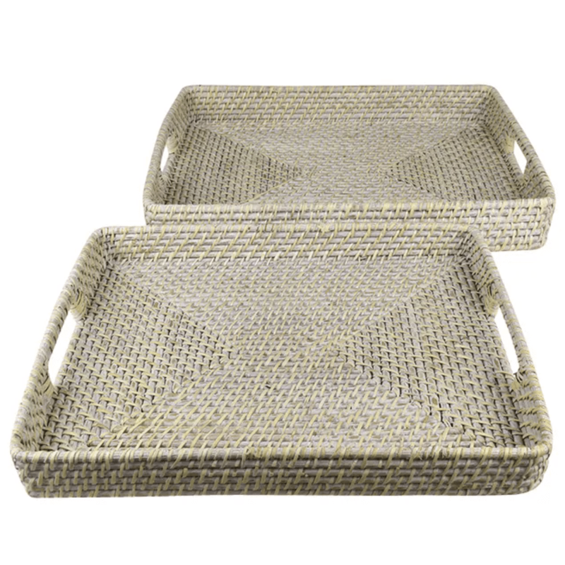 Bay Rattan Rectangular Tray - Large House of Dudley