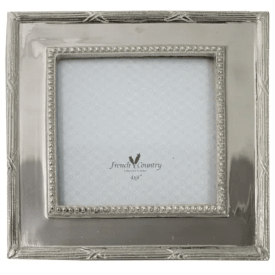Beaded Nickel Photo Frame 4x4" – High quality House of Dudley homewares
