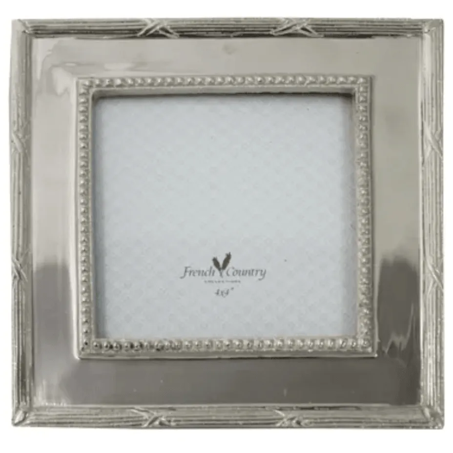 Beaded Nickel Photo Frame 4x4" – High quality House of Dudley homewares
