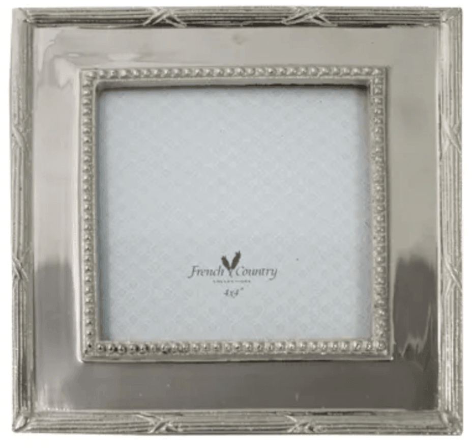 Beaded Nickel Photo Frame 4x6" House of Dudley