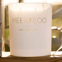 Thumbnail for A Boxed Soy Candle - Australiana - Small by Meeraboo sits on a wooden table.
