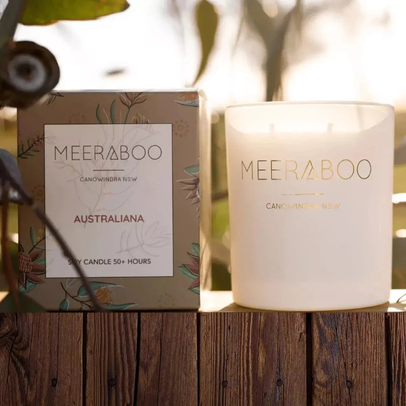 Meeraboo Boxed Soy Candle - Australiana - Small.