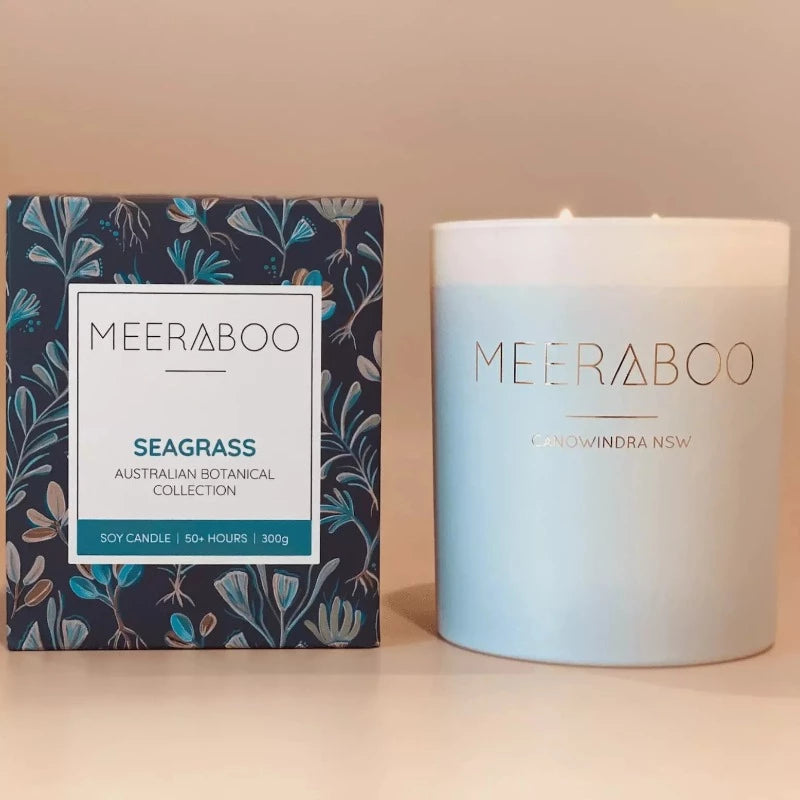 Meerahboo Boxed Soy Candle - Seagrass - Small 200g.