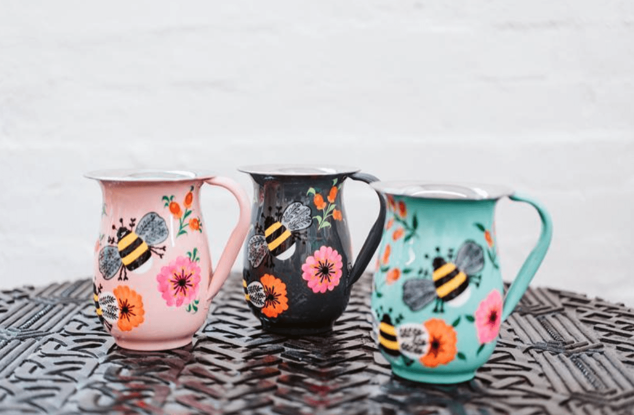 Bumble Bee Jug - Pale Pink House of Dudley