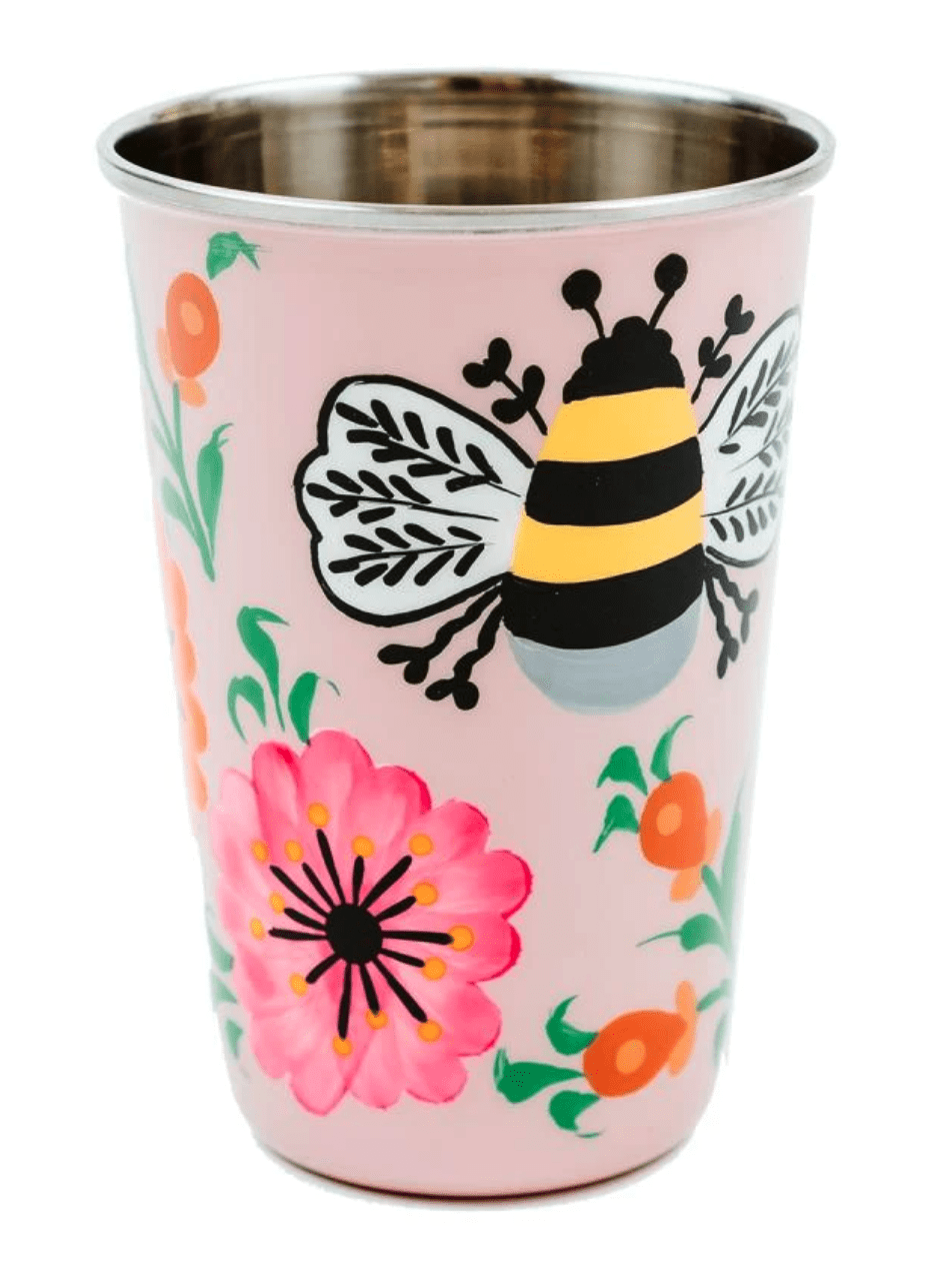 Bumble Bee Tumbler - Pale Pink House of Dudley