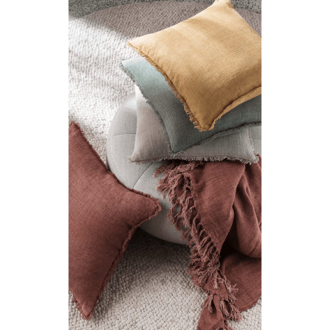 Burton Ochre Cushion – High quality House of Dudley homewares