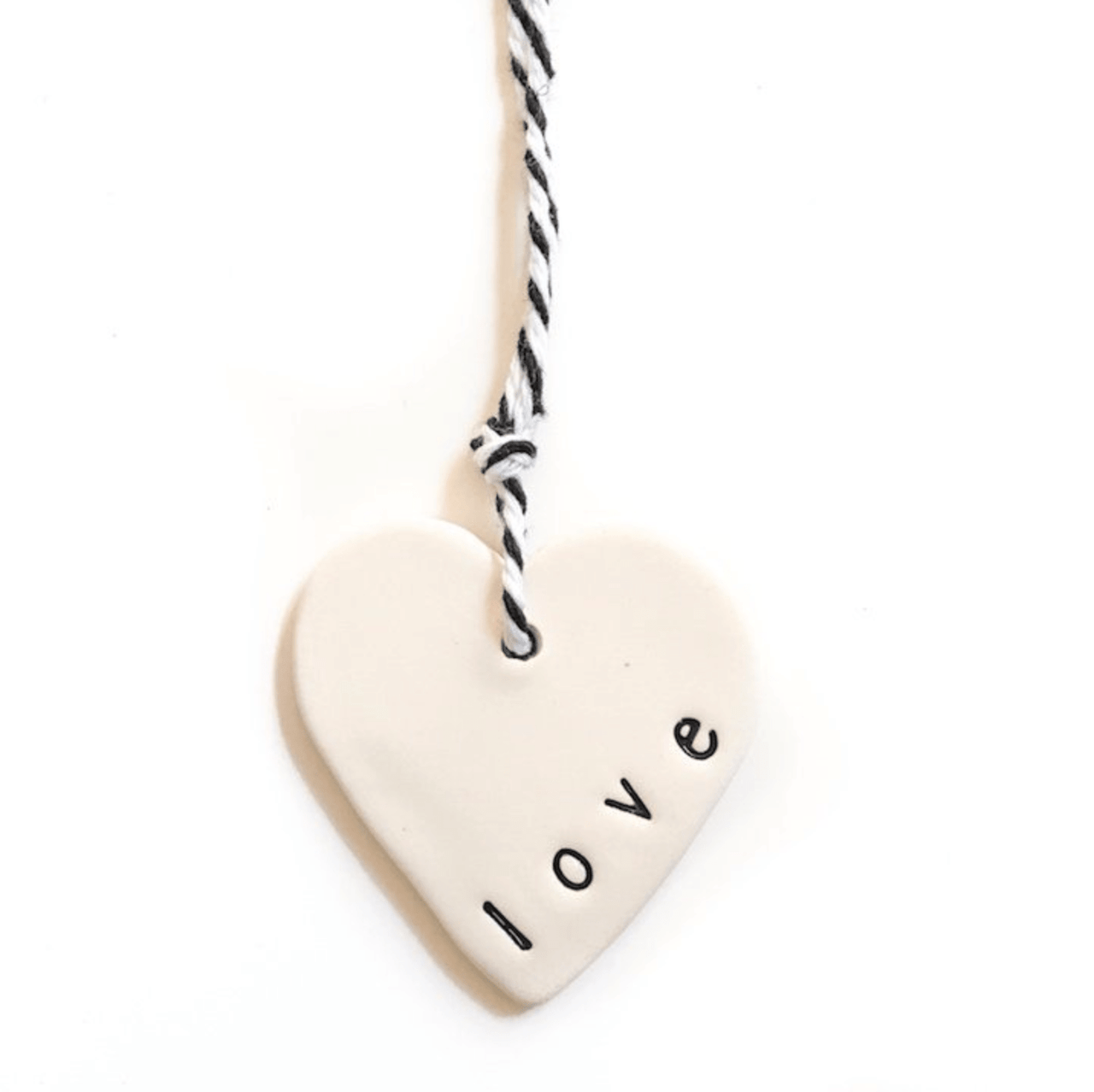 Ceramic Heart Tag - love House of Dudley