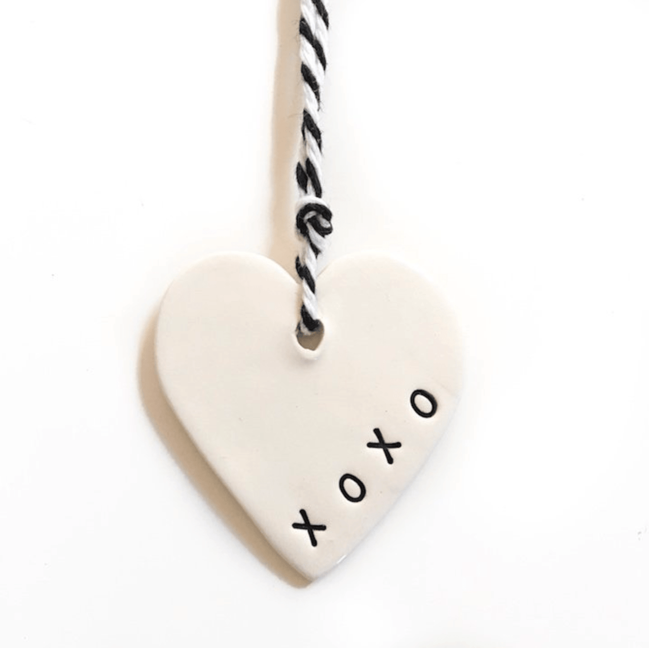 Ceramic Heart Tag - xoxo House of Dudley