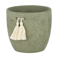 Thumbnail for Ceramic Planter Pot with Tassel - Green – High quality House of Dudley homewares