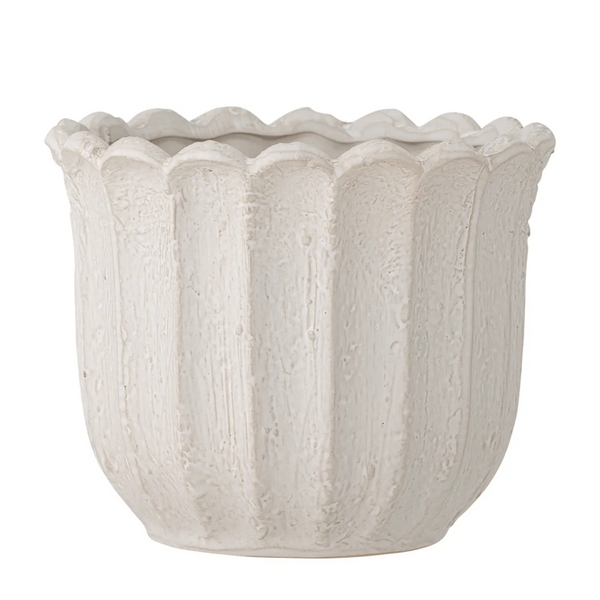 Chaca Flowerpot - White-garden-pot-House-of-Dudley