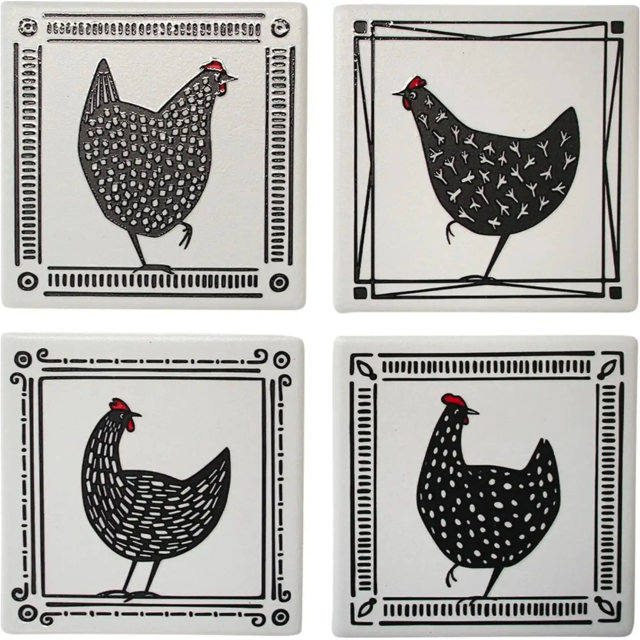 Cluckers Coasters - Set 4 – High quality House of Dudley homewares