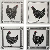 Thumbnail for Cluckers Coasters - Set 4 – High quality House of Dudley homewares