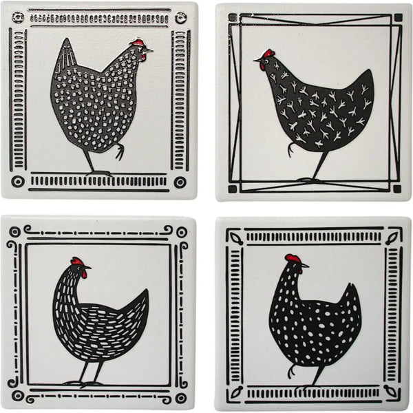 Cluckers Coasters - Set 4 – High quality House of Dudley homewares