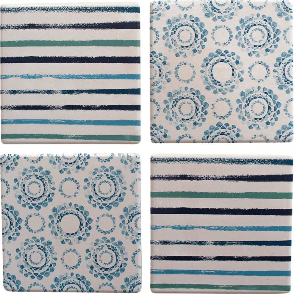 Coasters - Blue Pattern - Set of 4 – High quality House of Dudley homewares