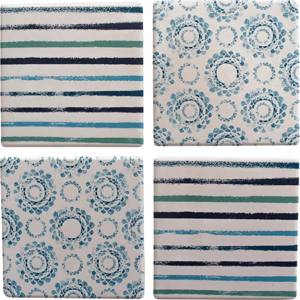 Coasters - Blue Pattern - Set of 4 – High quality House of Dudley homewares