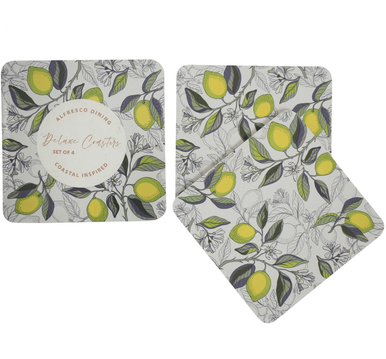 Coasters - Citron / Lemons - Set of 4 House of Dudley