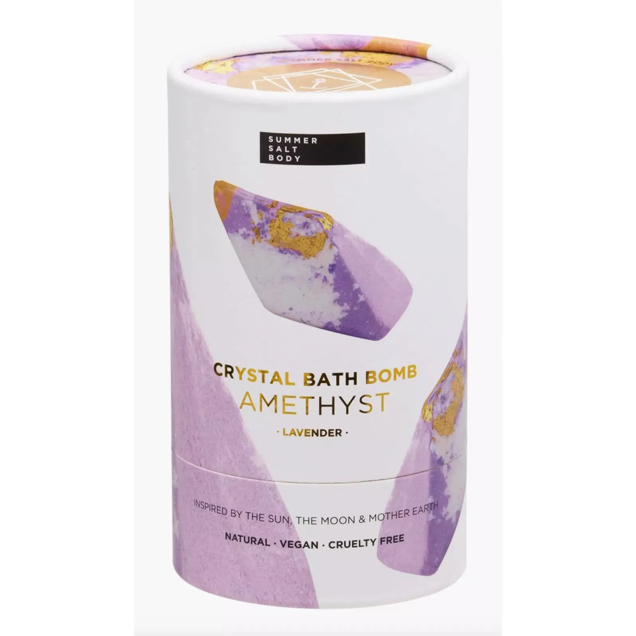 Crystal Bath Bomb - Amethyst - Lavender-wellness-gift-House-of-Dudley