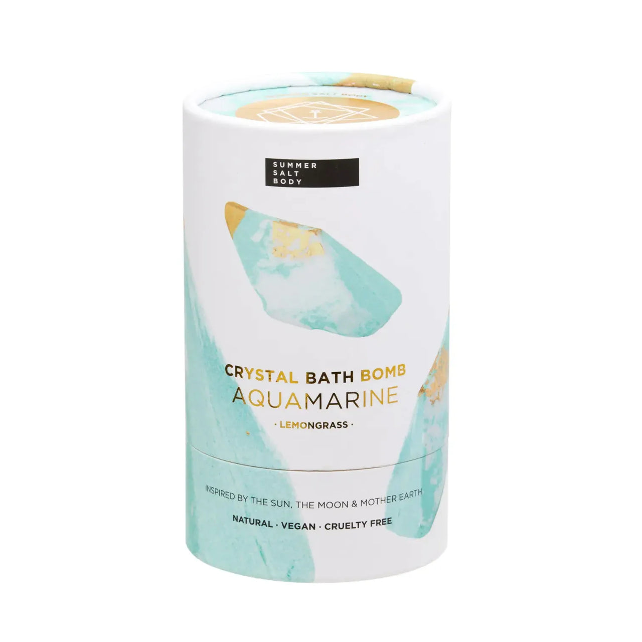 Crystal Bath Bomb - Aquamarine - Lemongrass – High quality House of Dudley homewares