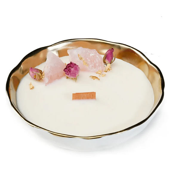 Crystal Candle Collection - Rose Quartz – High quality House of Dudley homewares