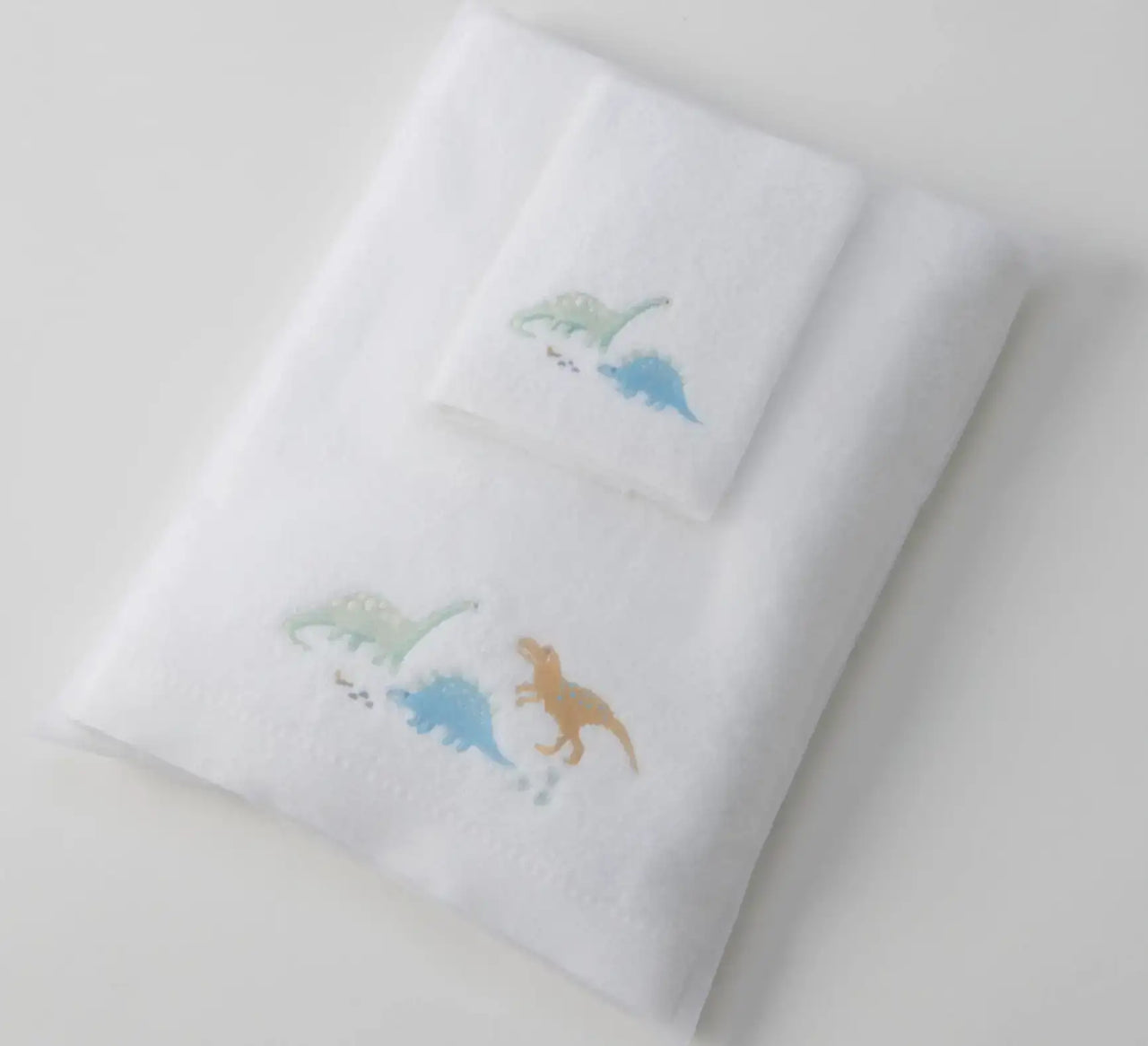 Dallying Dino Bath Towel & Face Washer