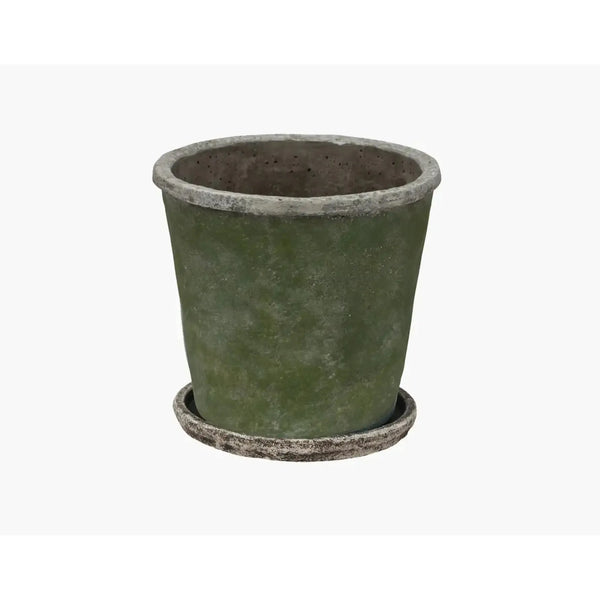 Evergreen Plant Pot & Saucer Large-garden-pot-House-of-Dudley