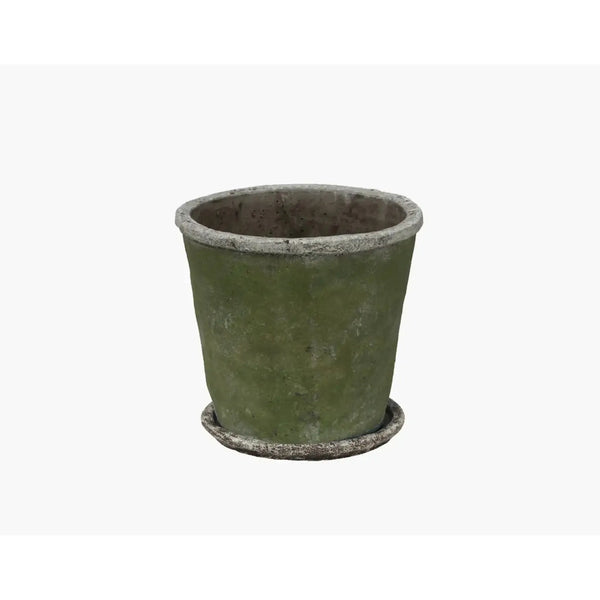 Evergreen Plant Pot & Saucer Medium-garden-pot-House-of-Dudley