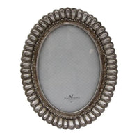Thumbnail for Fanned Oval Frame Pewter Finish 5x7