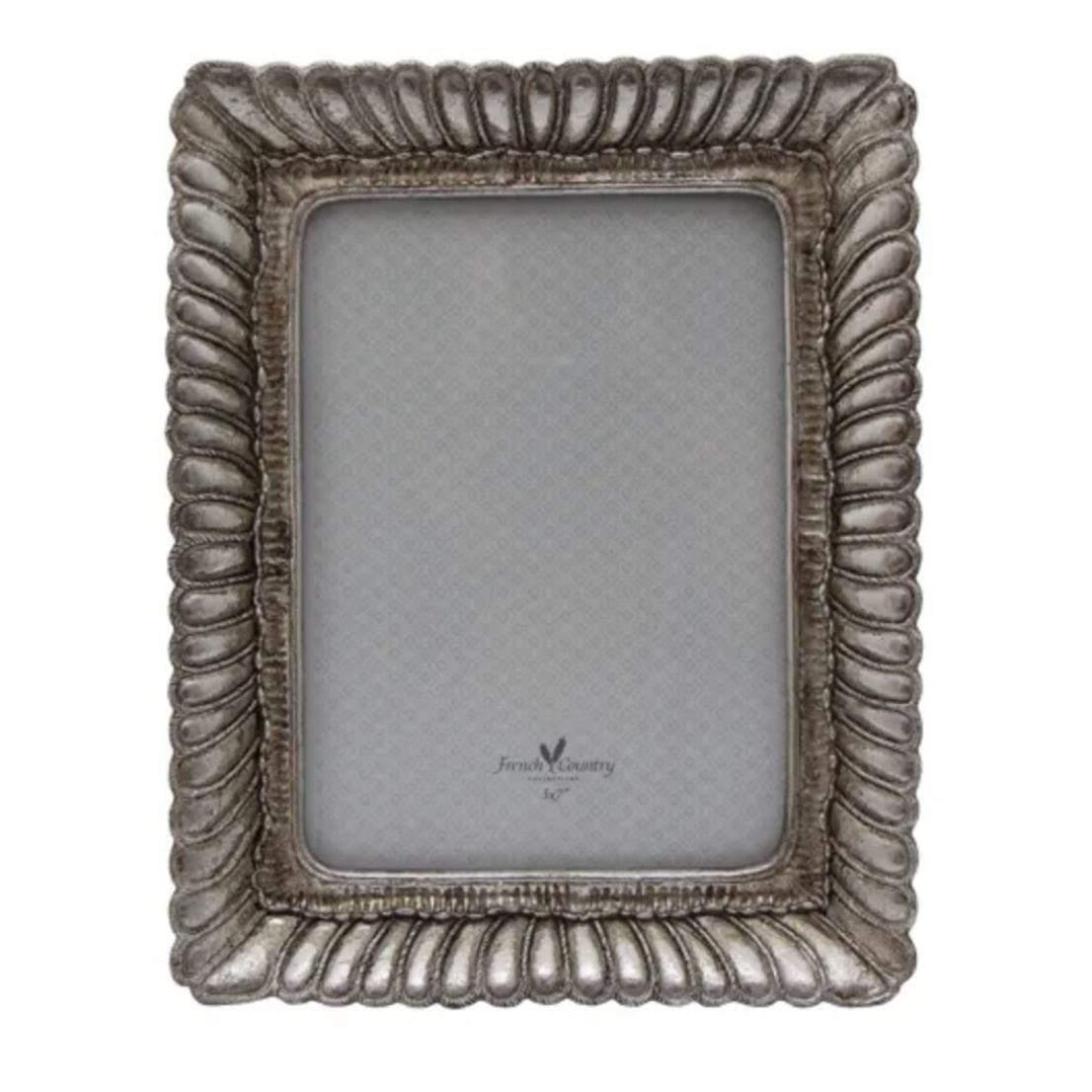 Fanned Rectangle Frame Pewter Finish 5x7" House of Dudley
