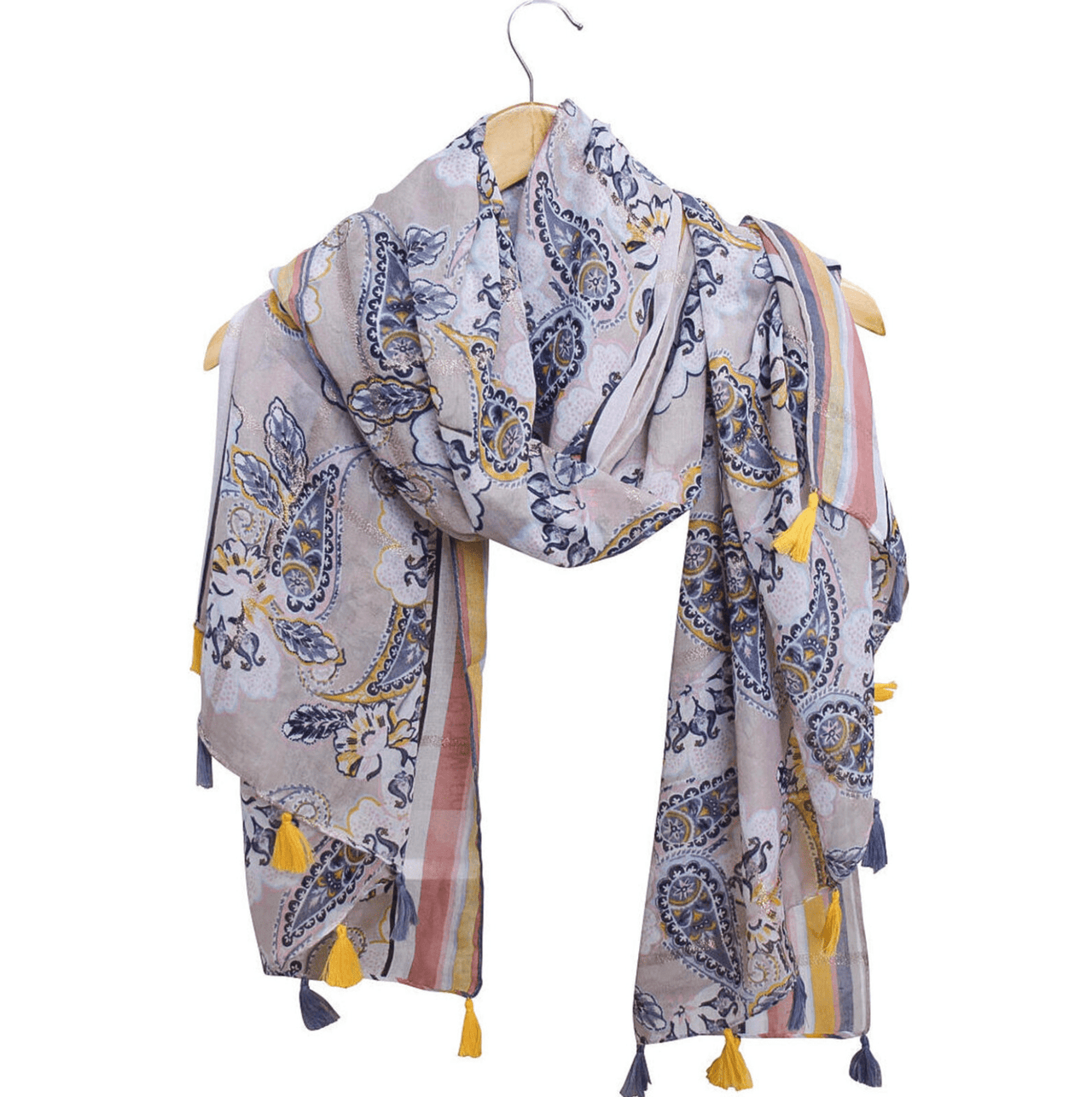 Fashion Scarf - Mustard Paisley House of Dudley