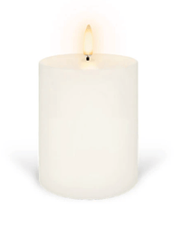Thumbnail for Flameless Pillar Candle - 7.8cm x 10.1cm - Nordic White