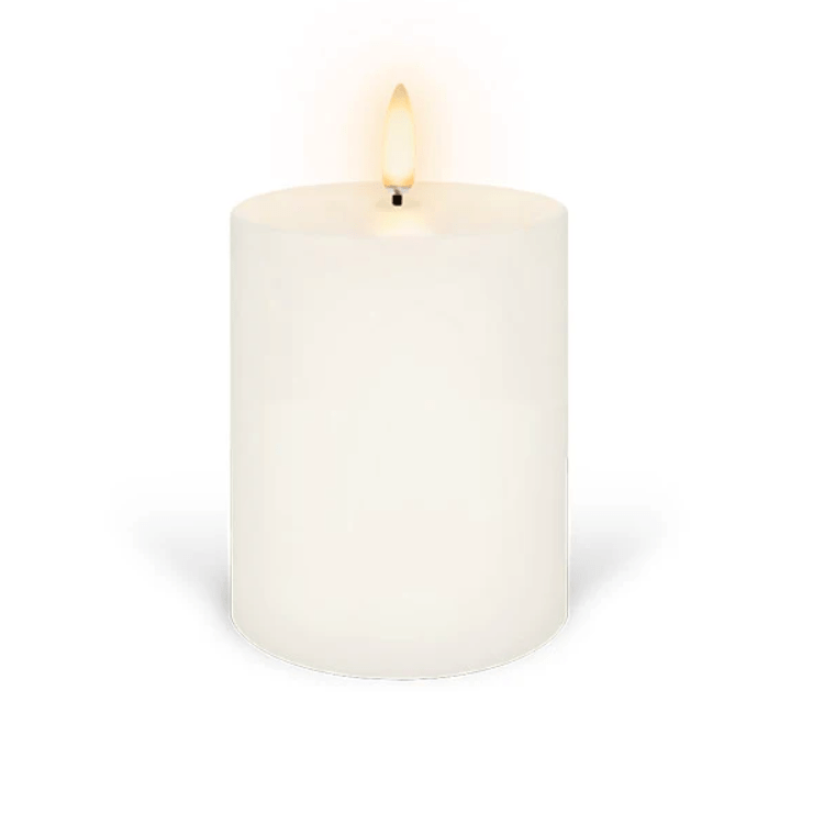 Flameless Pillar Candle - 7.8cm x 10.1cm - Classic Ivory – High quality House of Dudley homewares