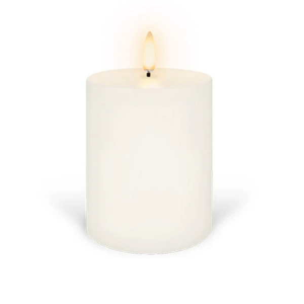 Flameless Pillar Candle - 7.8cm x 10.1cm - Classic Ivory – High quality House of Dudley homewares
