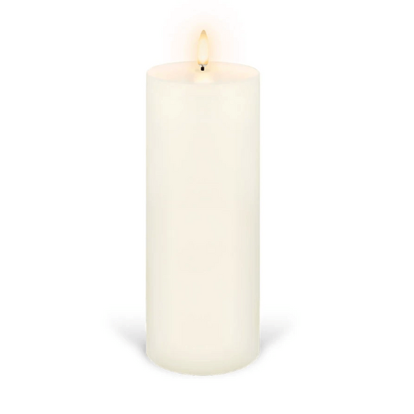 Flameless Pillar Candle - 7.8cm x 20.3cm - Classic Ivory – High quality House of Dudley homewares