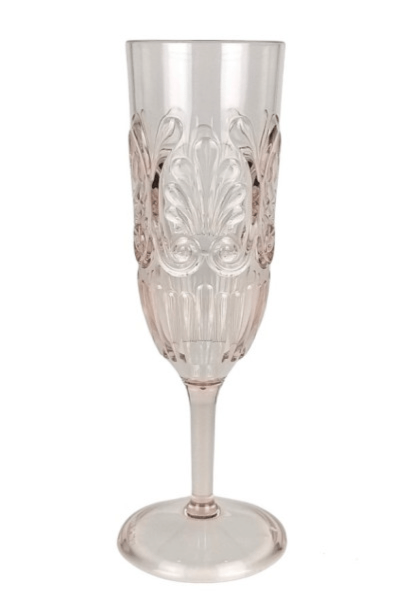 Flemington Acrylic Champagne Flute - Pink House of Dudley