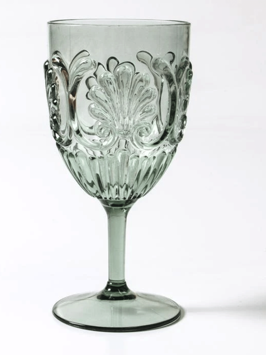 Flemington Acrylic Wine Glass - Sage Green House of Dudley