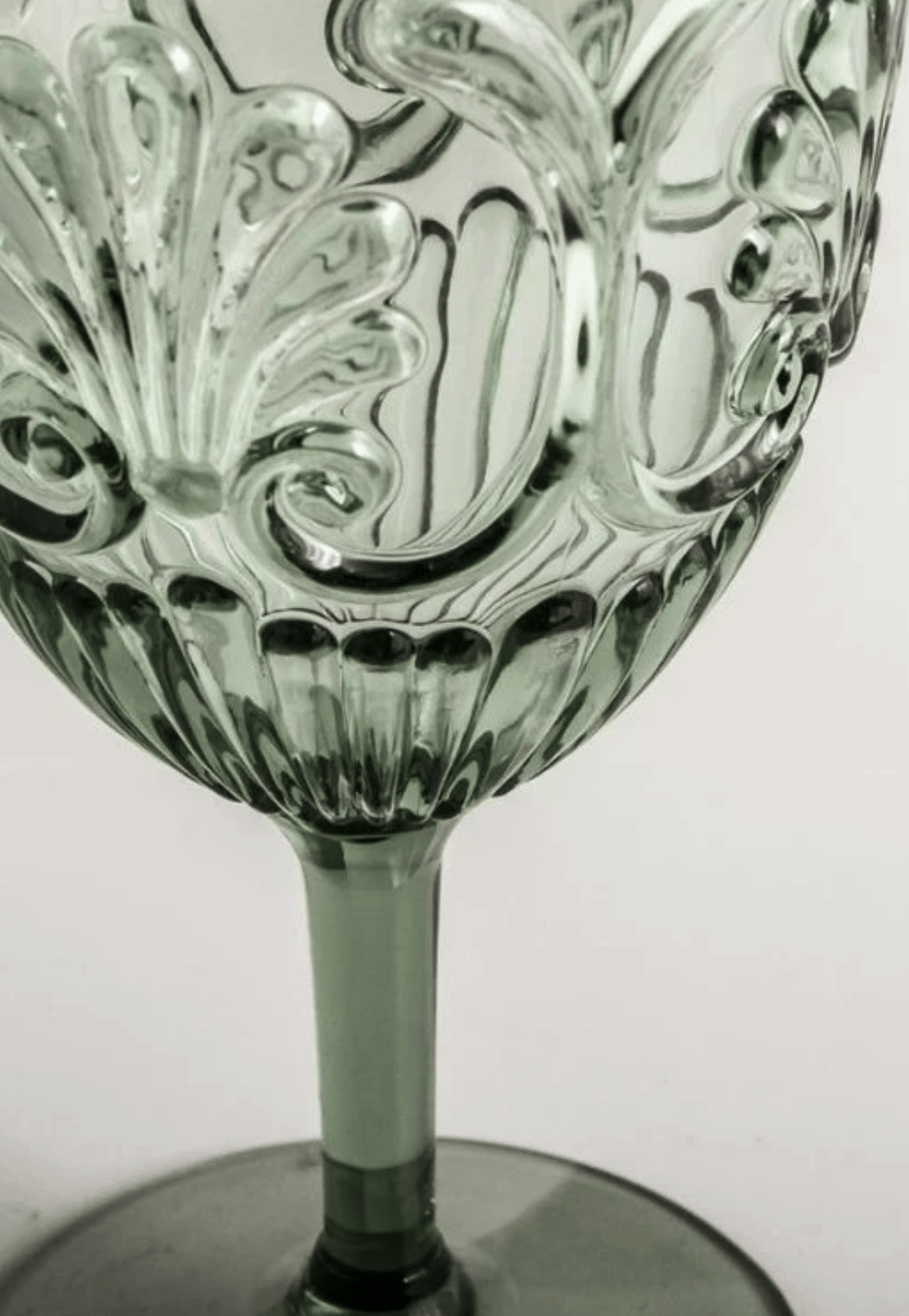 Flemington Acrylic Wine Glass - Sage Green House of Dudley