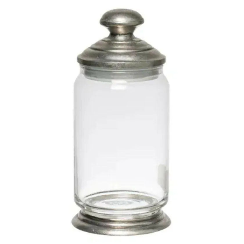 Glass and Pewter Storage Jar – High quality House of Dudley homewares