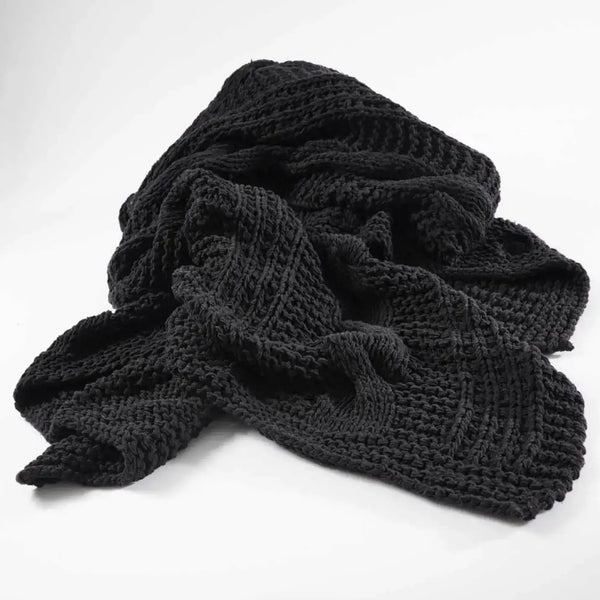 Heirloom Handwoven Throw - Black-throw-blanket-House-of-Dudley