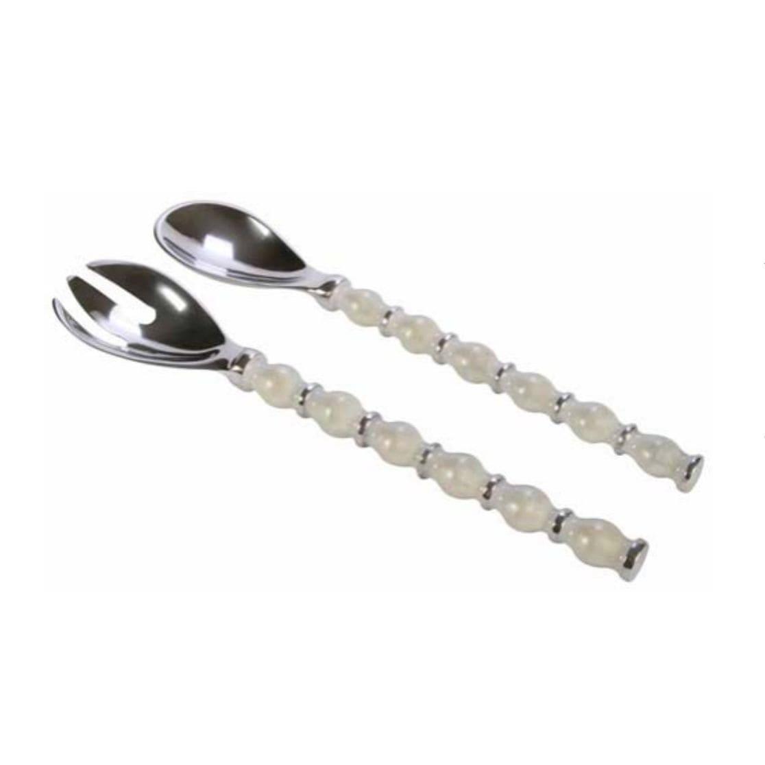 Ivory Beaded Salad Servers House of Dudley