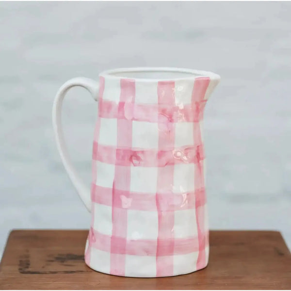 Jug - Pink Gingham
