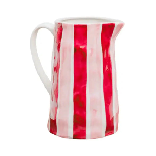 Jug - Red & Pink Stripe – High quality House of Dudley homewares